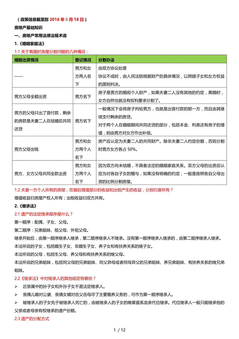 房地产基础知识2016年7月_第1页