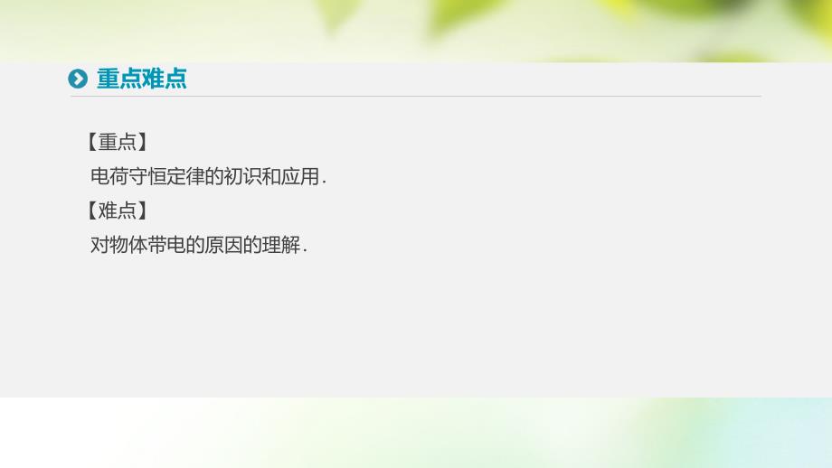 2019学年高中物理 第一章 静电场 1 电荷及其守恒定律课件课件 新人教版选修3-1教学资料_第3页