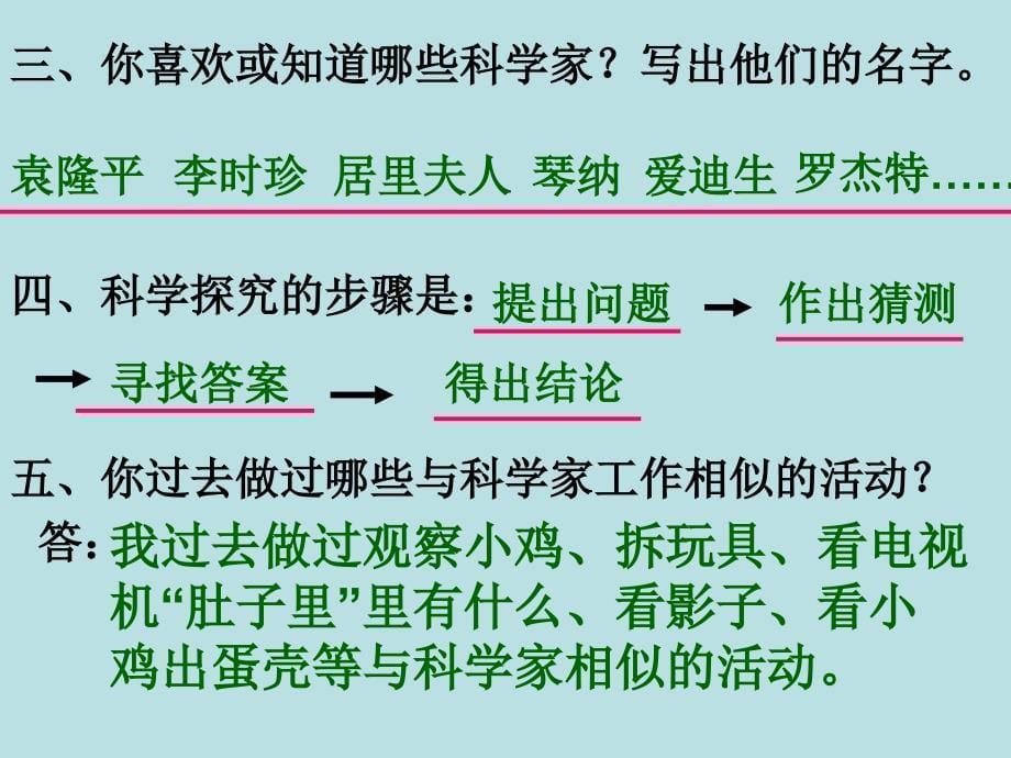 三年级科学上册各单元整理与复习重点2_第5页