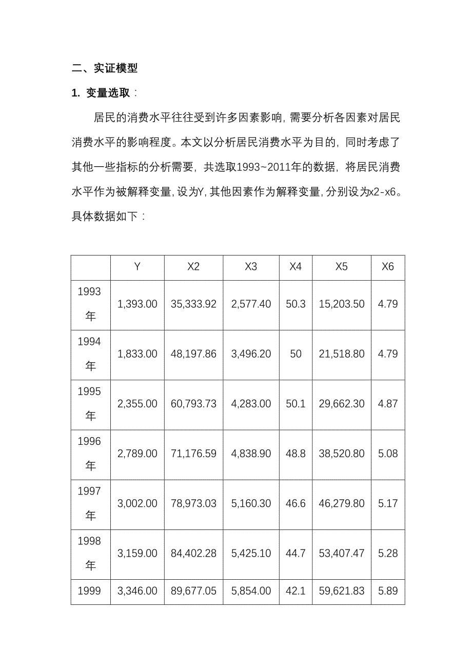 论居民消费水平影响因素的计量分析_第5页