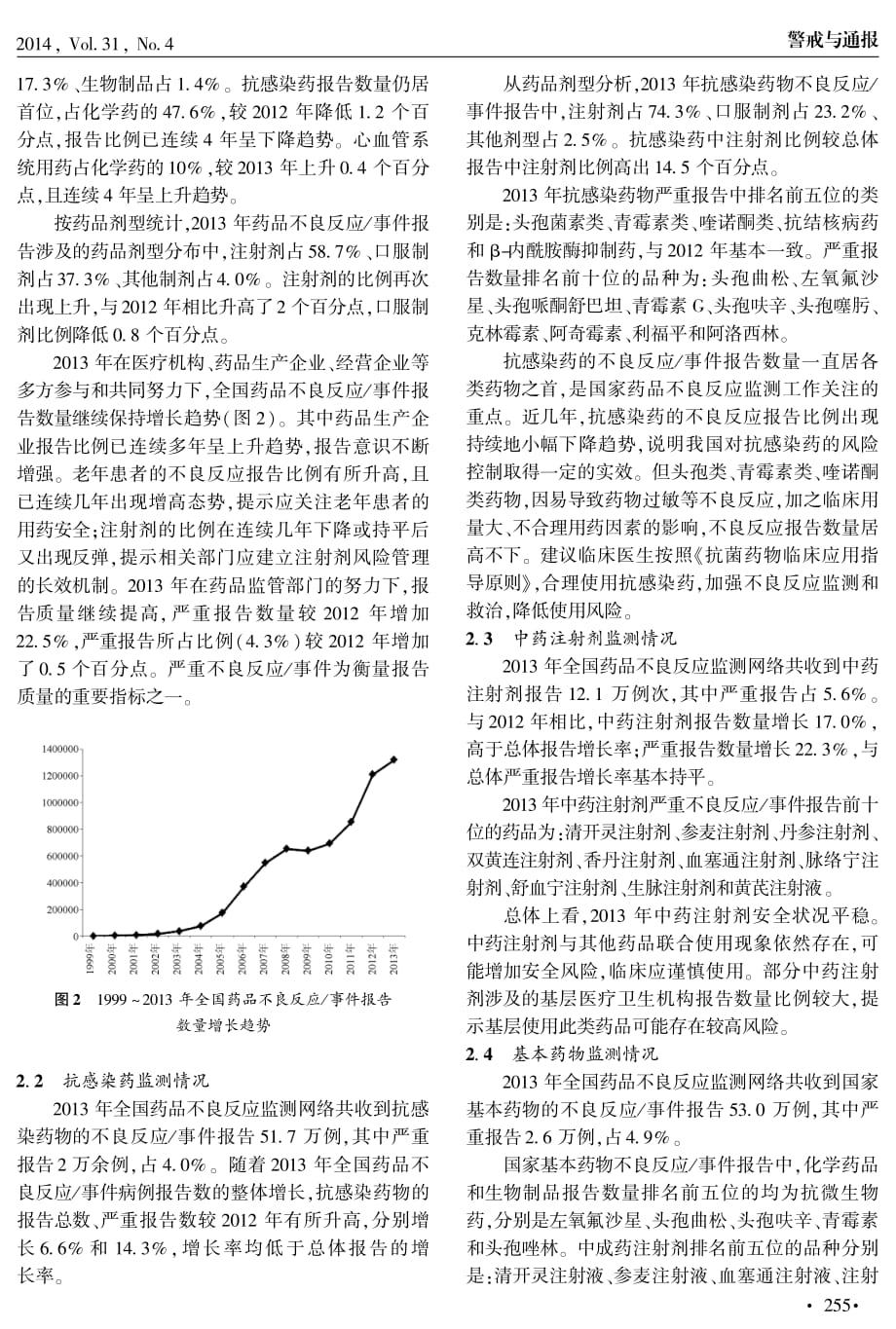 国家药品不良反应监测年度报告(2013年)_第2页