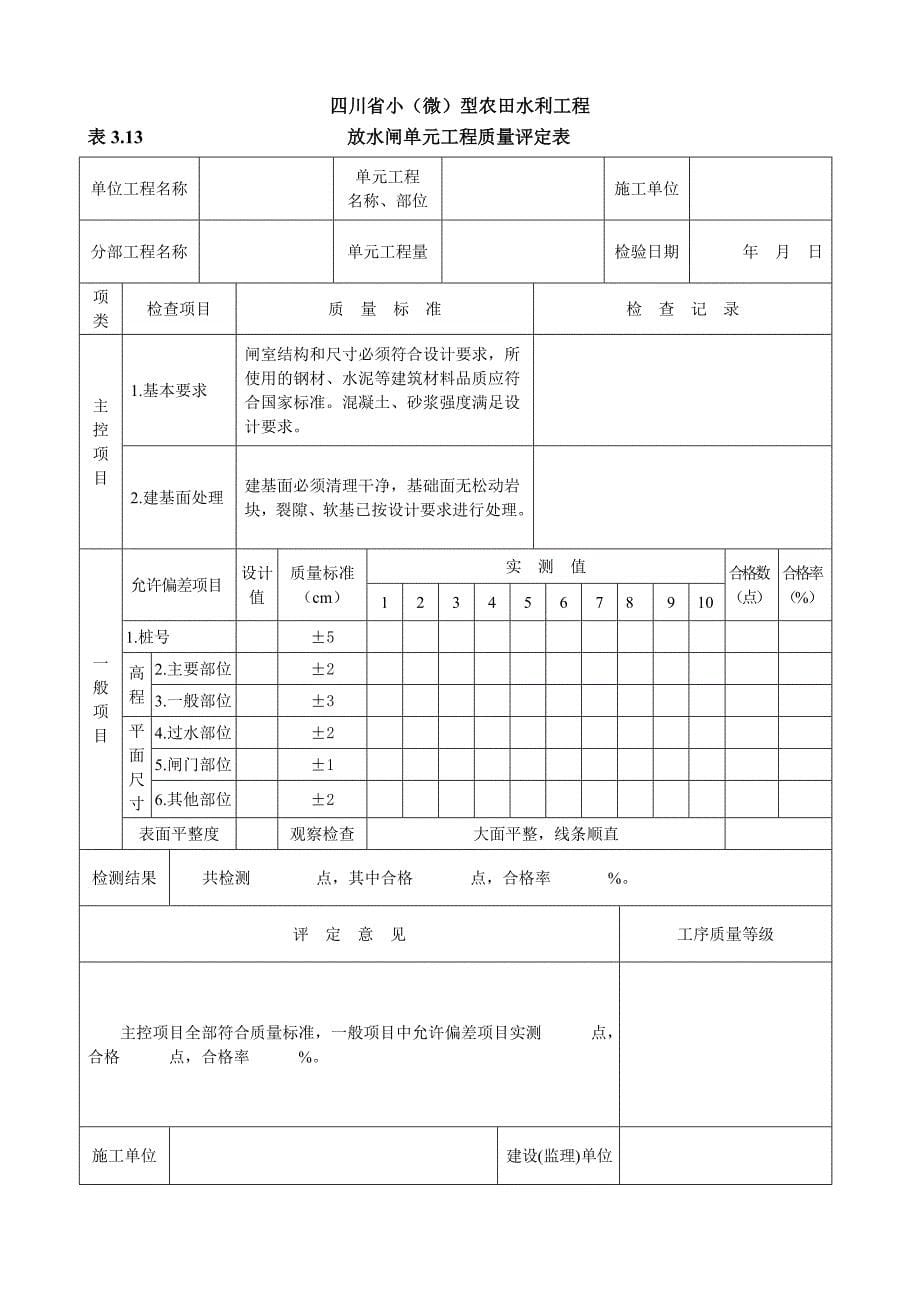 小型农田水利工程施工质量检验与评定规程_第5页