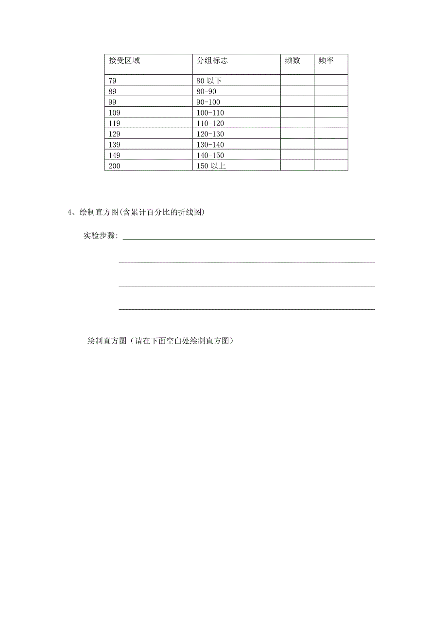 2014年9月-统计学实验报告册(贾俊平教材)2014_第3页
