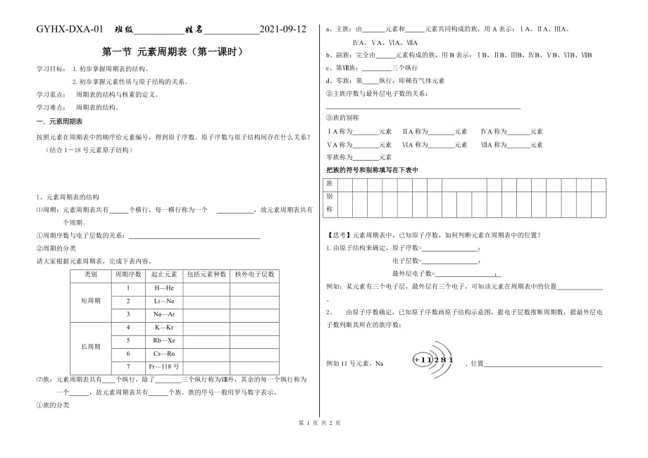 元素周期表作业_第1页