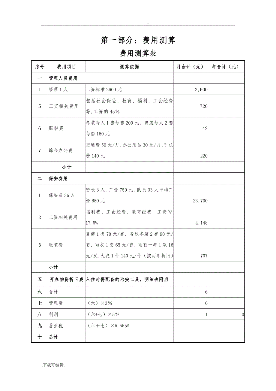 2016年最新医院保安服务招投标书_第1页