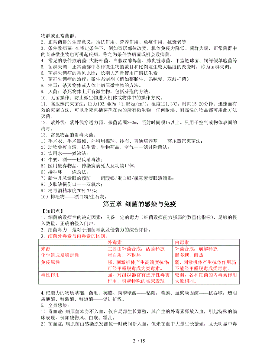 病原生物与免疫学知识点临床及口医_第2页