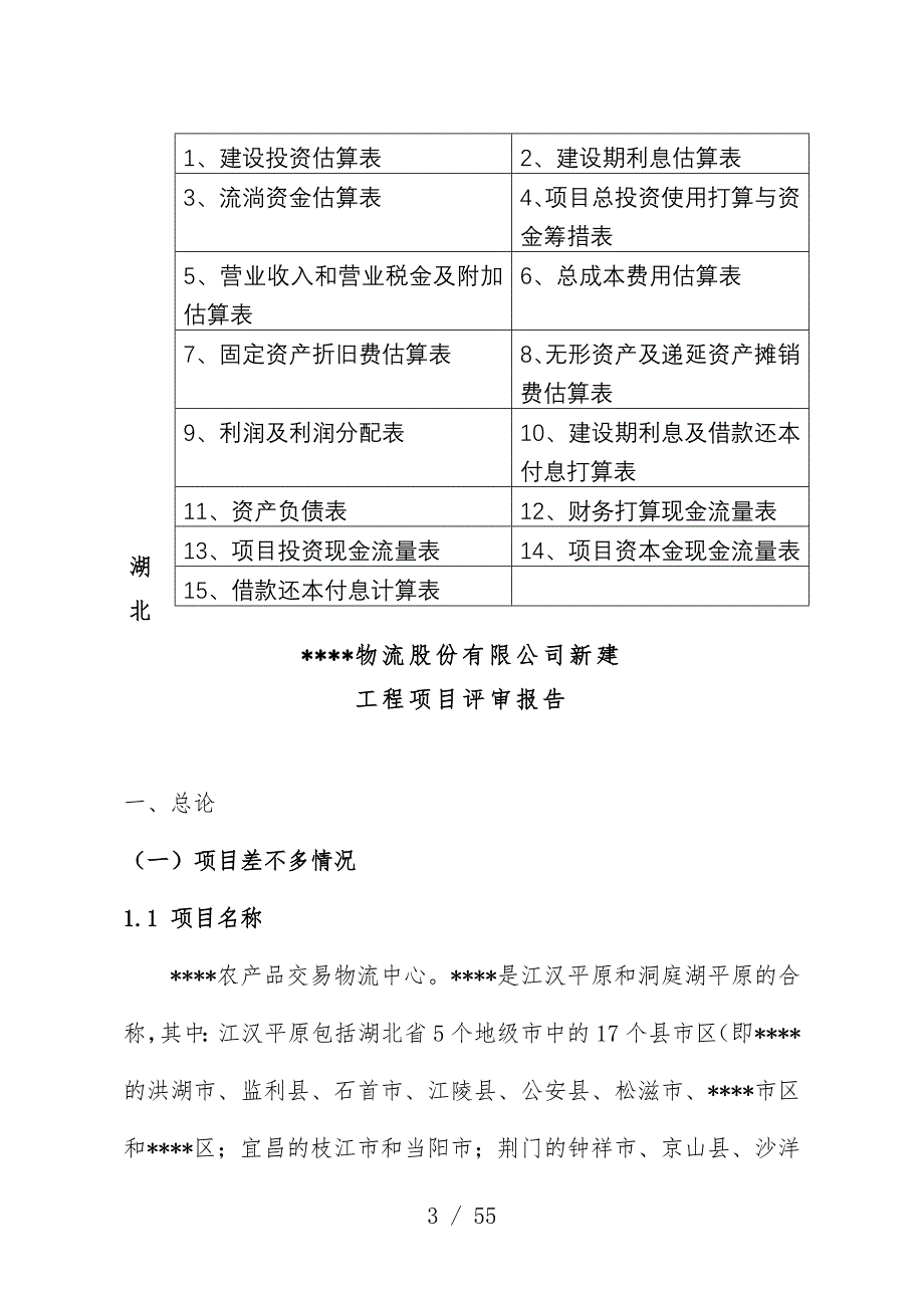 农产品交易物流中心项目策划贷款评价报告_第3页