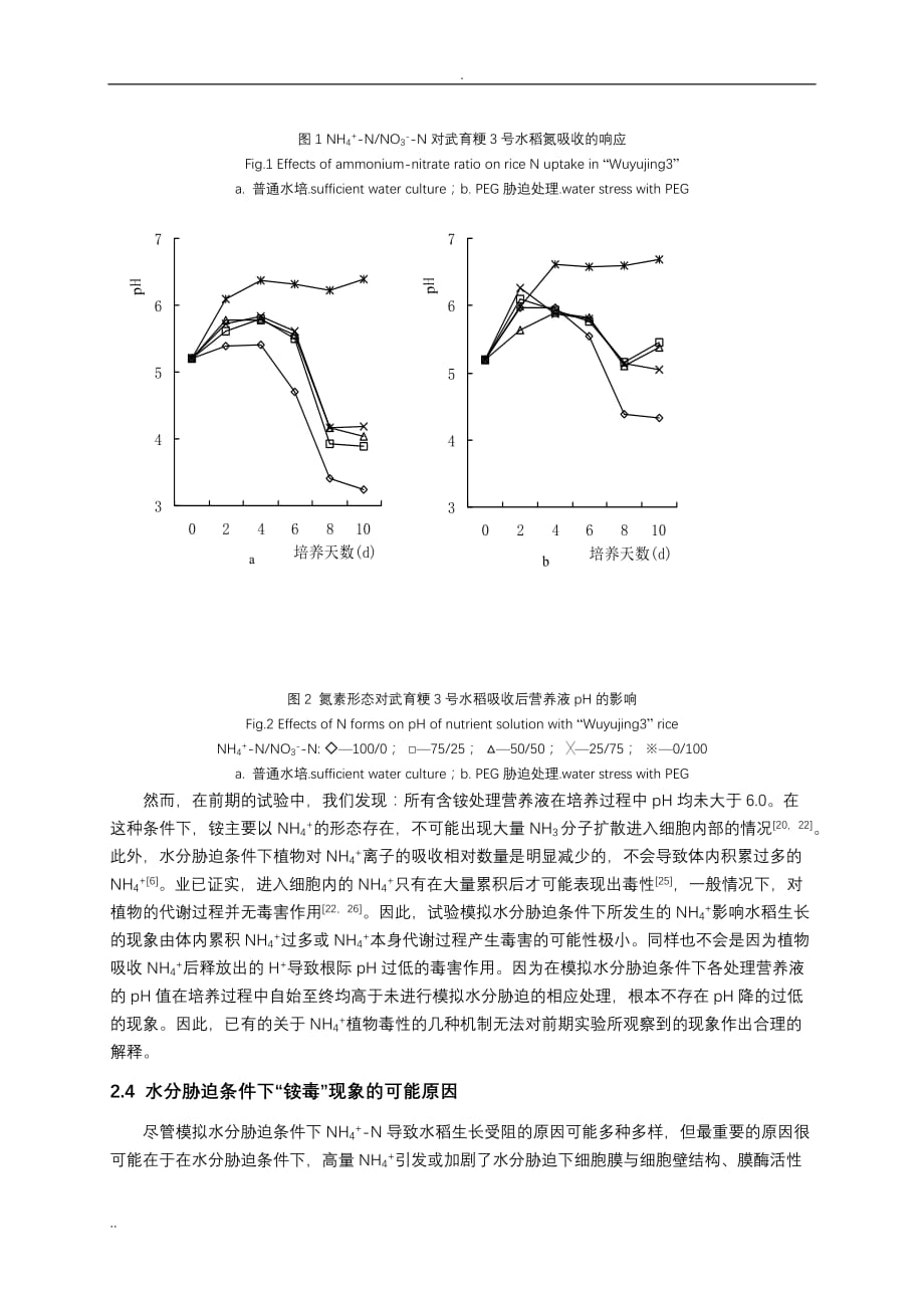 关于水分胁迫条件下水稻的氮素营养特征的研究进展_第4页