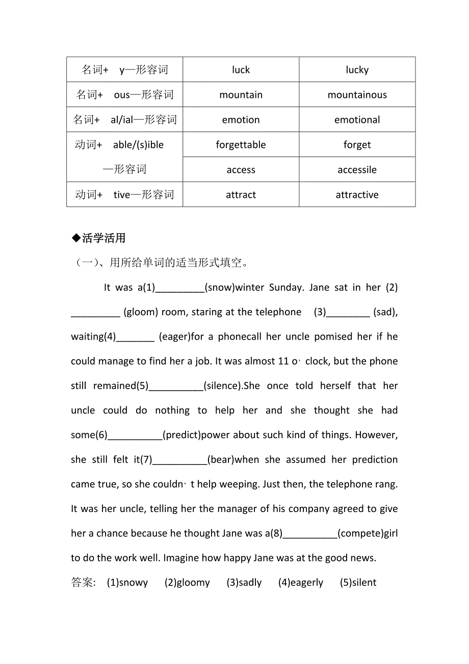 2019高考英语二轮练习单元精练题及解析：新苏版1unit2_第2页