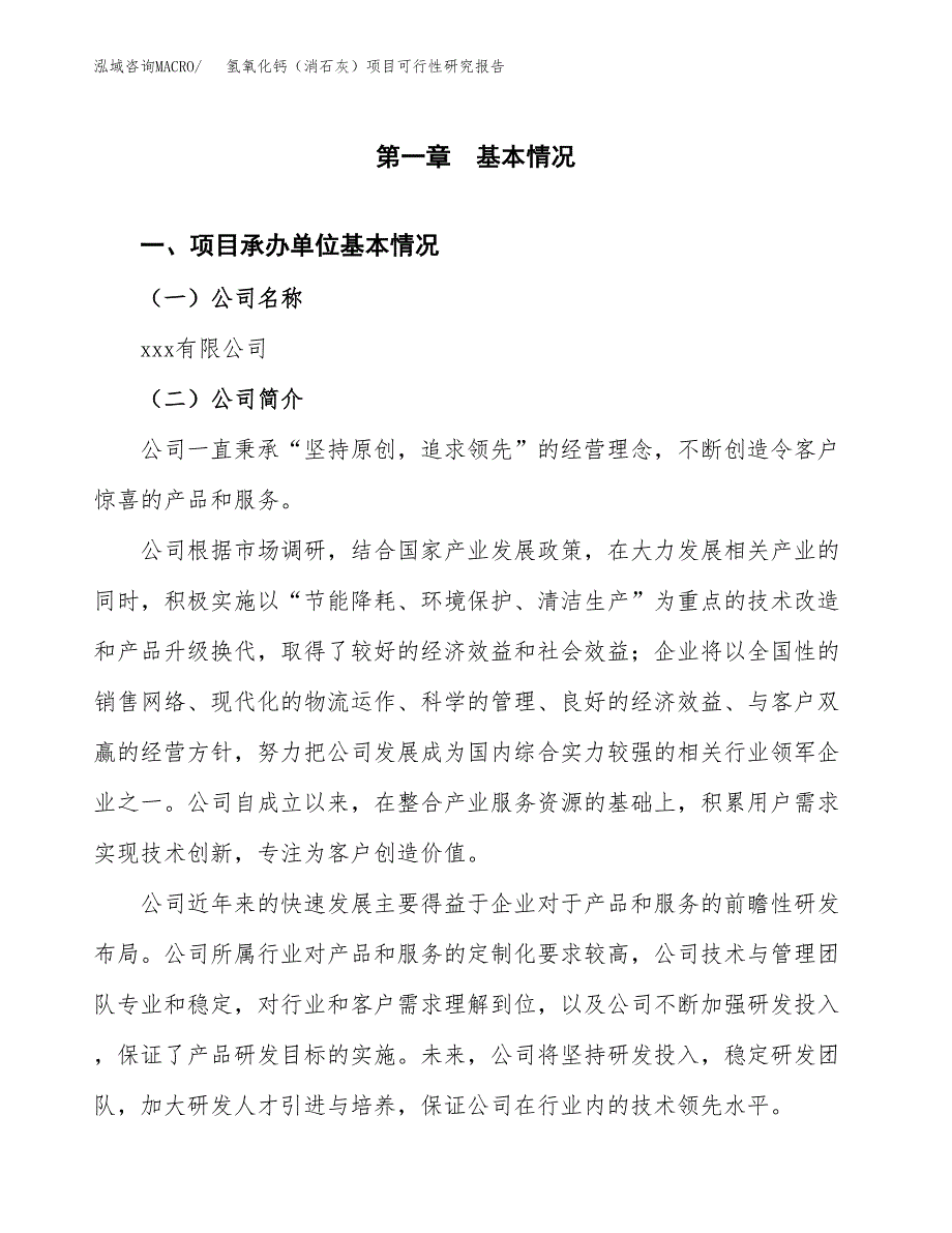 氢氧化钙（消石灰）项目可行性研究报告模板及范文.docx_第4页