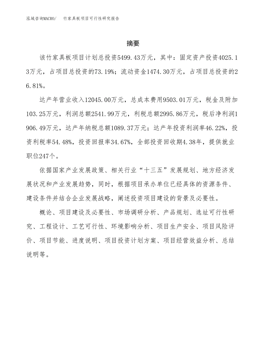 竹家具板项目可行性研究报告模板及范文.docx_第2页