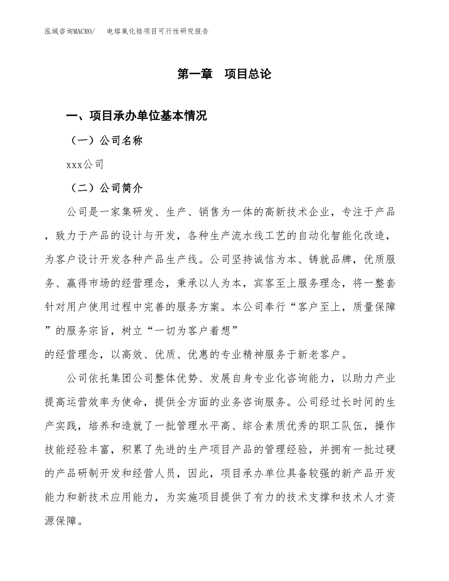 电熔氧化锆项目可行性研究报告模板及范文.docx_第4页