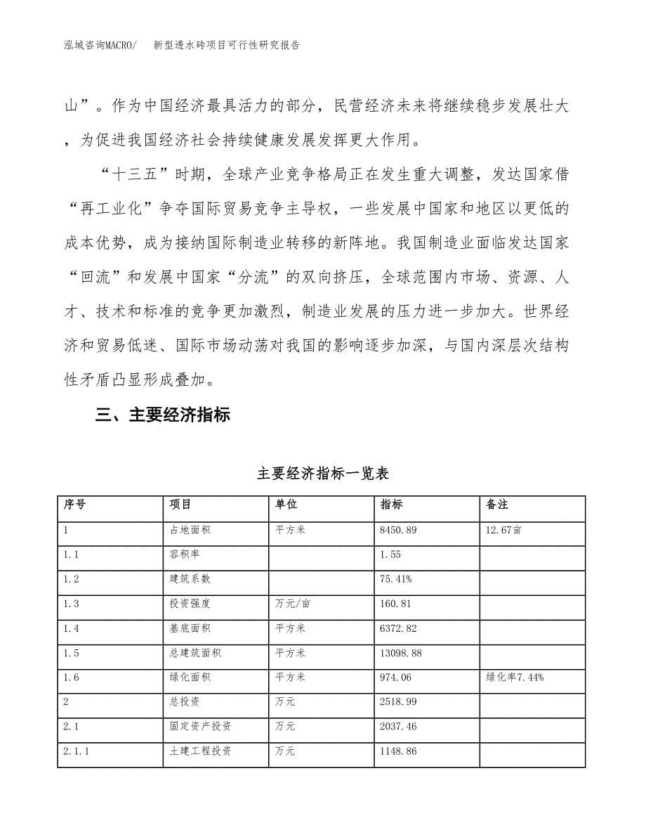 新型透水砖项目可行性研究报告(立项及备案申请).docx_第5页