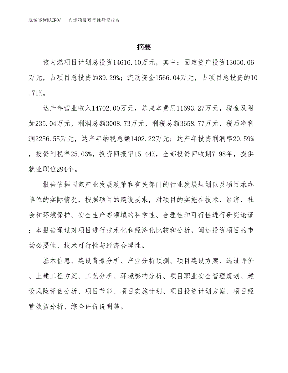 内燃项目可行性研究报告模板及范文.docx_第2页