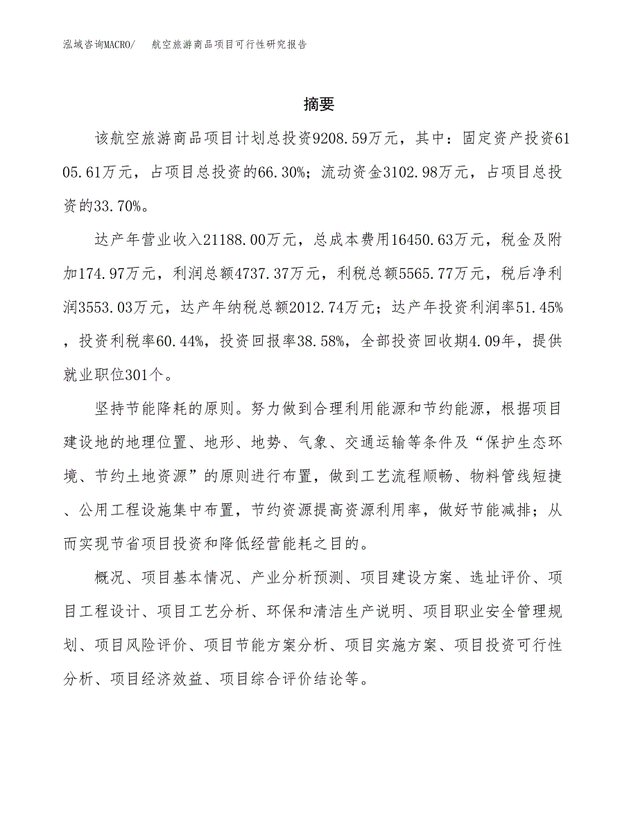 航空旅游商品项目可行性研究报告模板及范文.docx_第2页