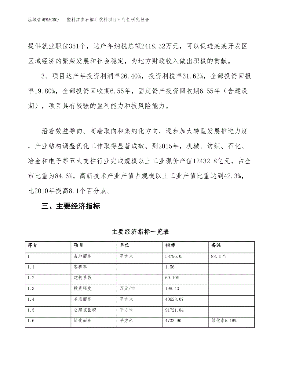 塑料红参石榴汁饮料项目可行性研究报告(立项及备案申请).docx_第4页