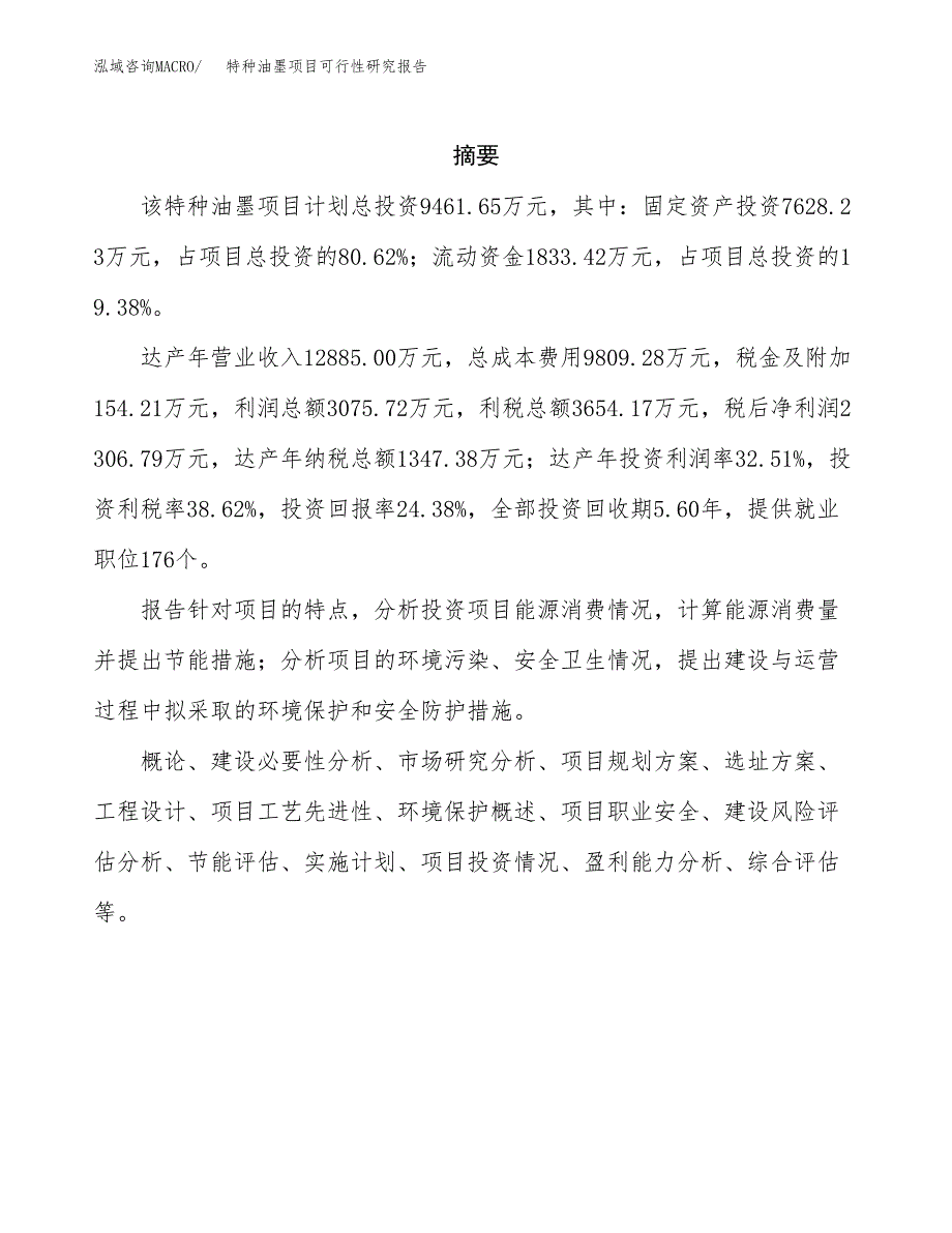 特种油墨项目可行性研究报告模板及范文.docx_第2页