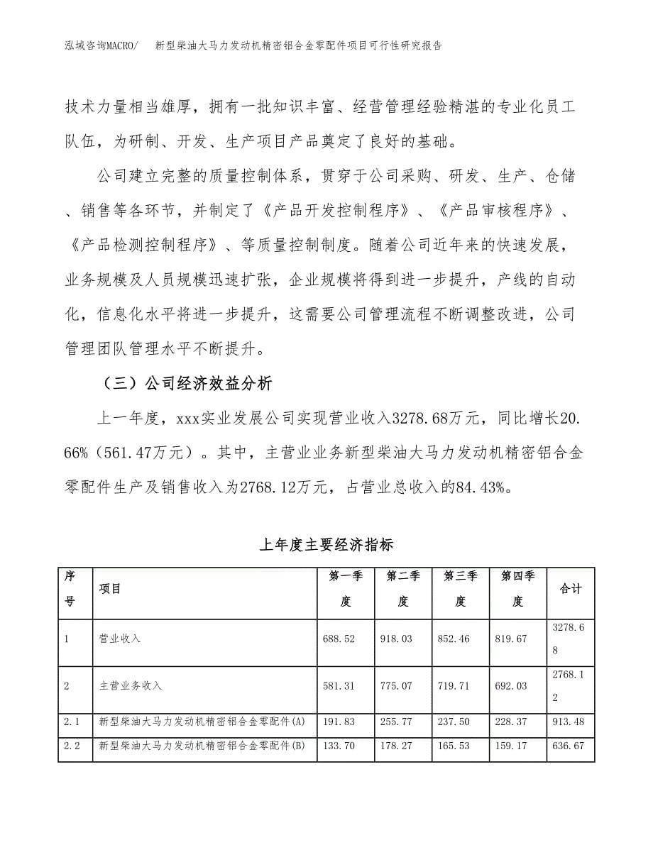 新型柴油大马力发动机精密铝合金零配件项目可行性研究报告模板及范文.docx_第5页