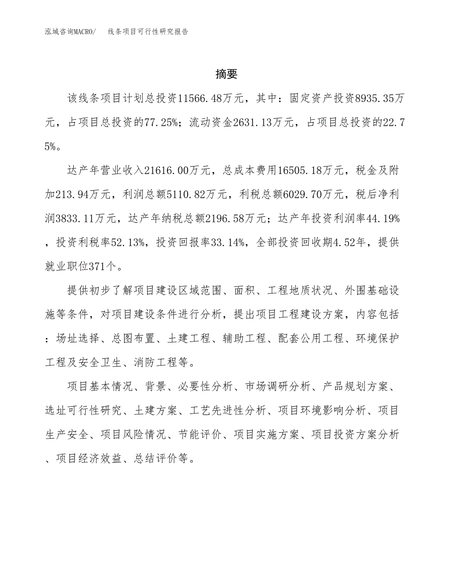 线条项目可行性研究报告模板及范文.docx_第2页