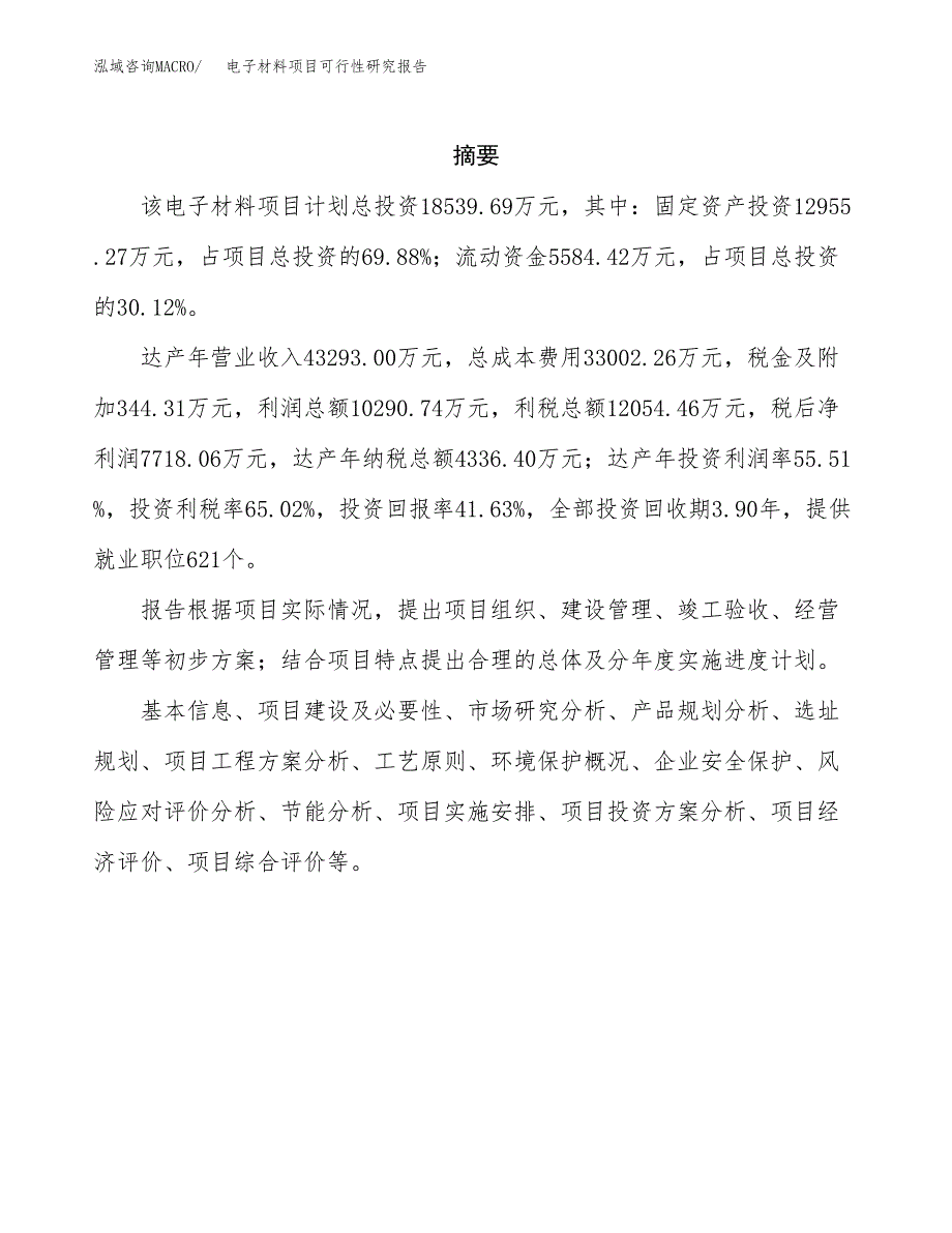 电子材料项目可行性研究报告模板及范文.docx_第2页