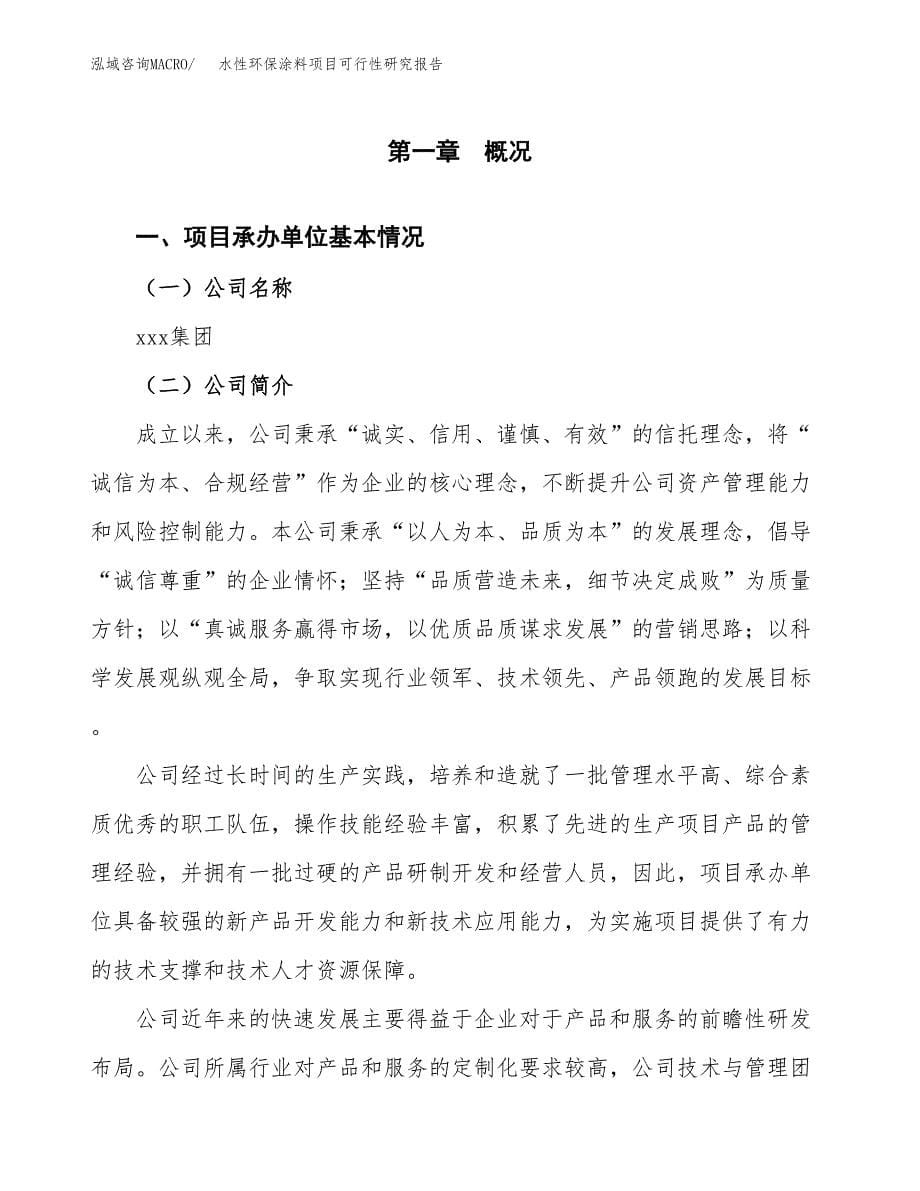 水性环保涂料项目可行性研究报告模板及范文.docx_第5页