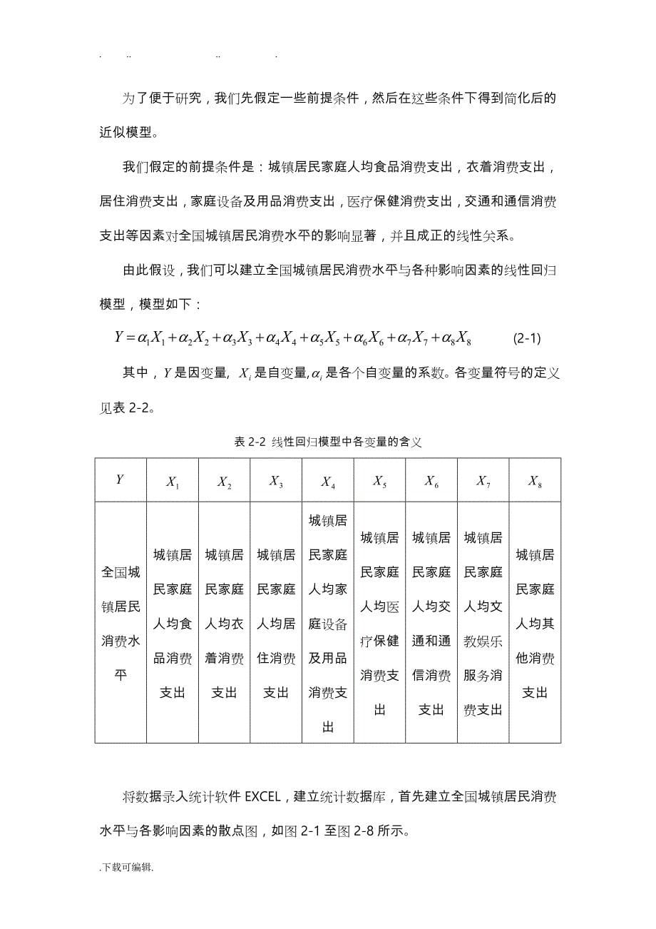 全国城镇居民消费水平的逐步回归分析报告_第5页