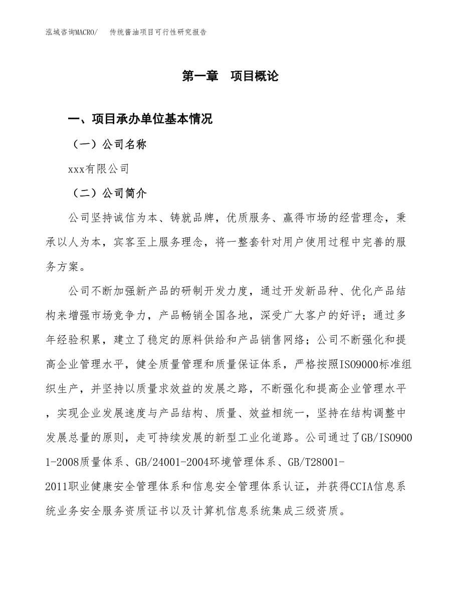 传统酱油项目可行性研究报告模板及范文.docx_第5页