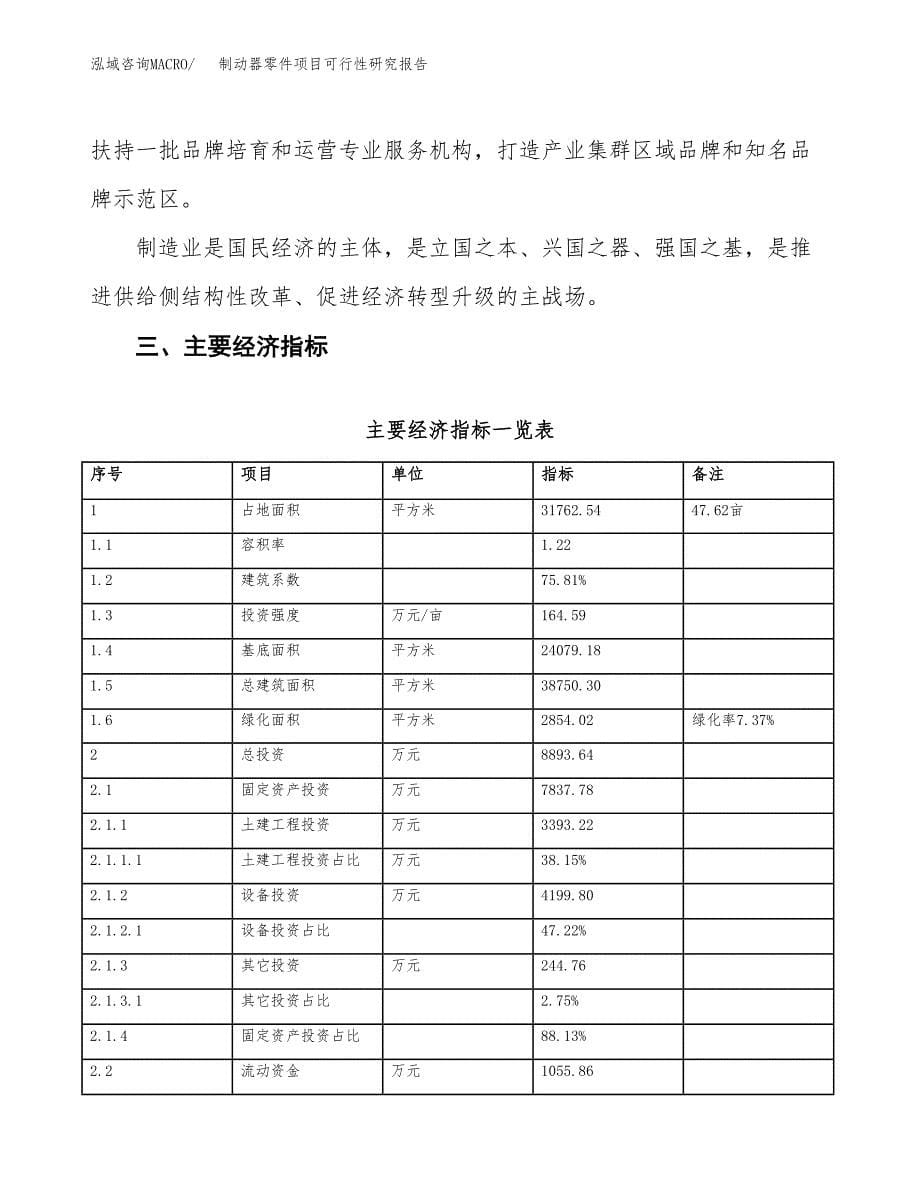 制动器零件项目可行性研究报告(立项及备案申请).docx_第5页