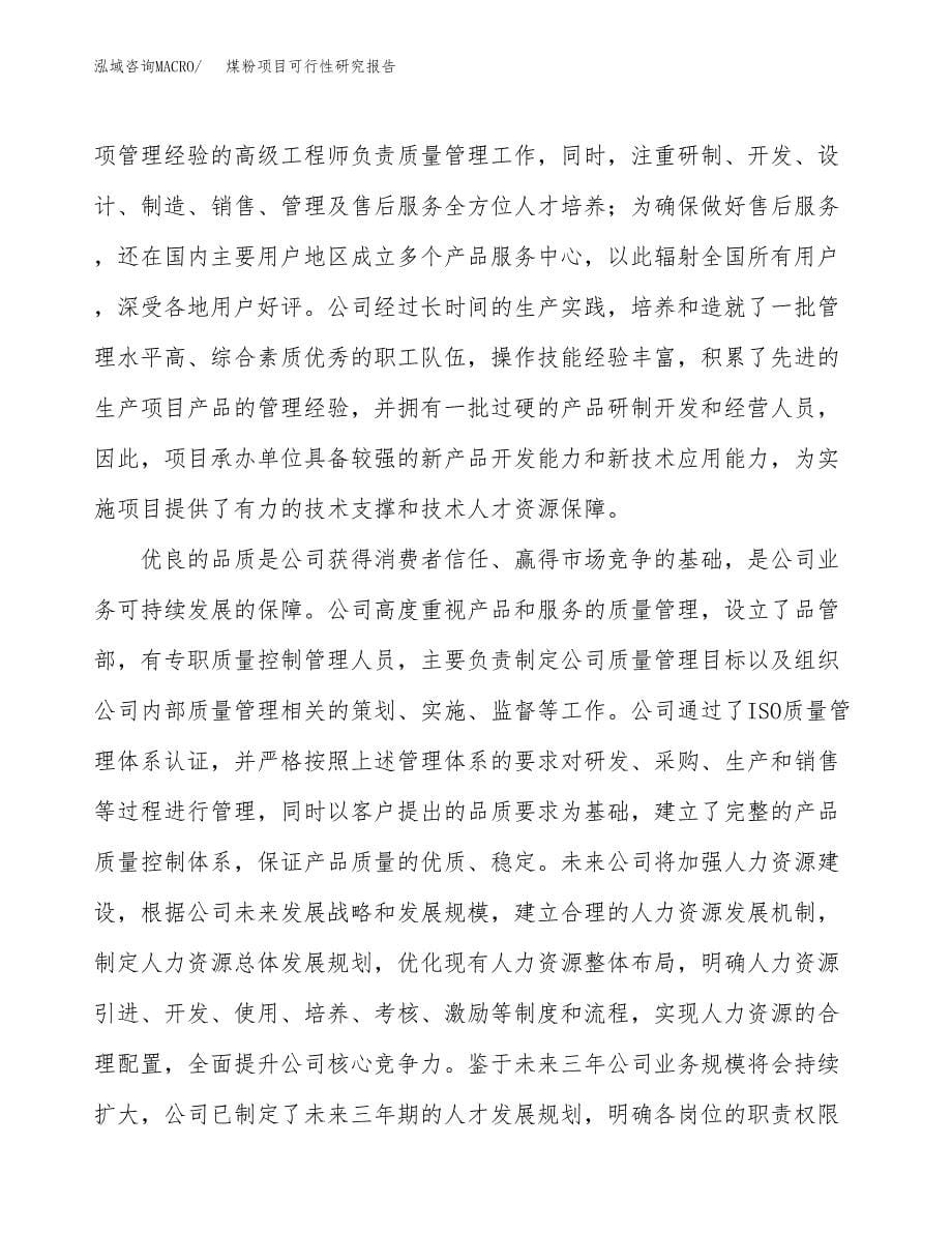 煤粉项目可行性研究报告模板及范文.docx_第5页