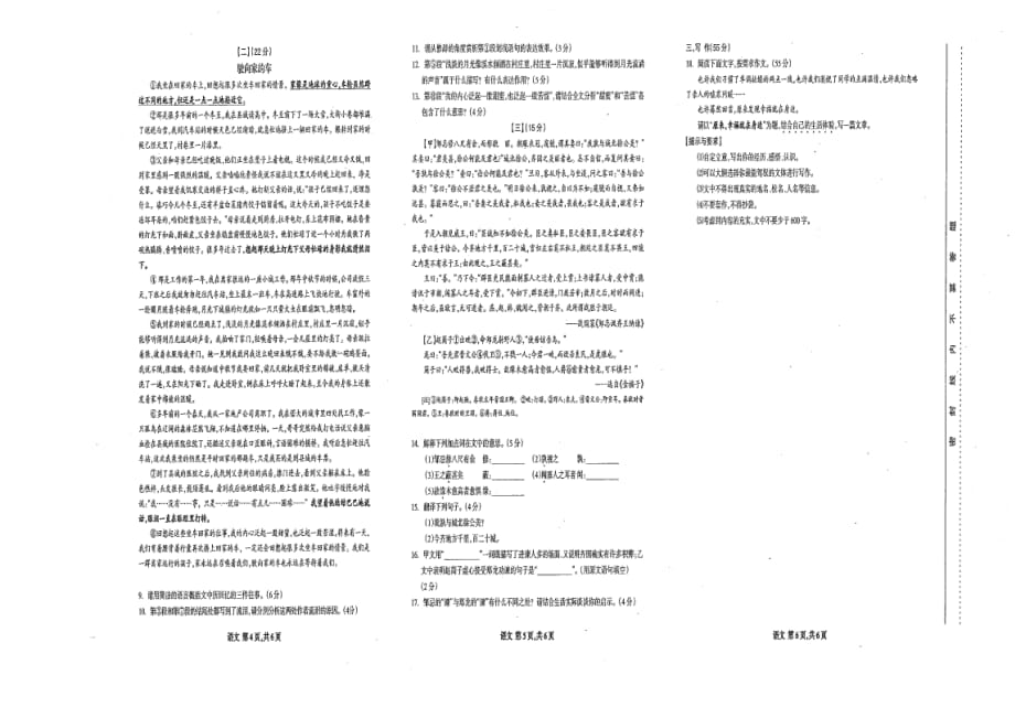 安徽省合肥市高新区2018届九年级中考模拟语文试题.pdf_第2页