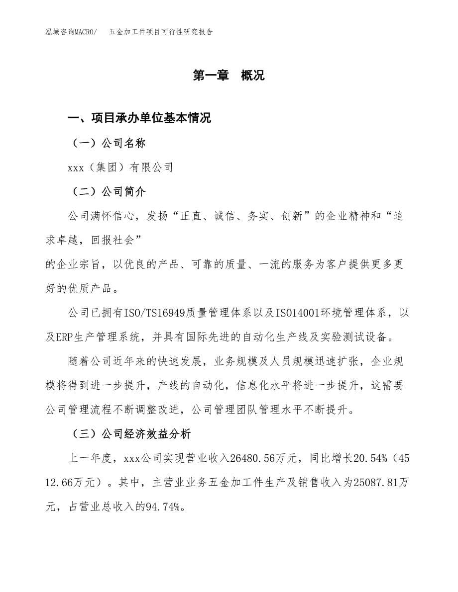 五金加工件项目可行性研究报告模板及范文.docx_第5页