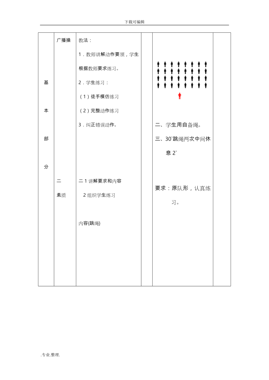 初中体育教（学）案全集八年级08470_第4页