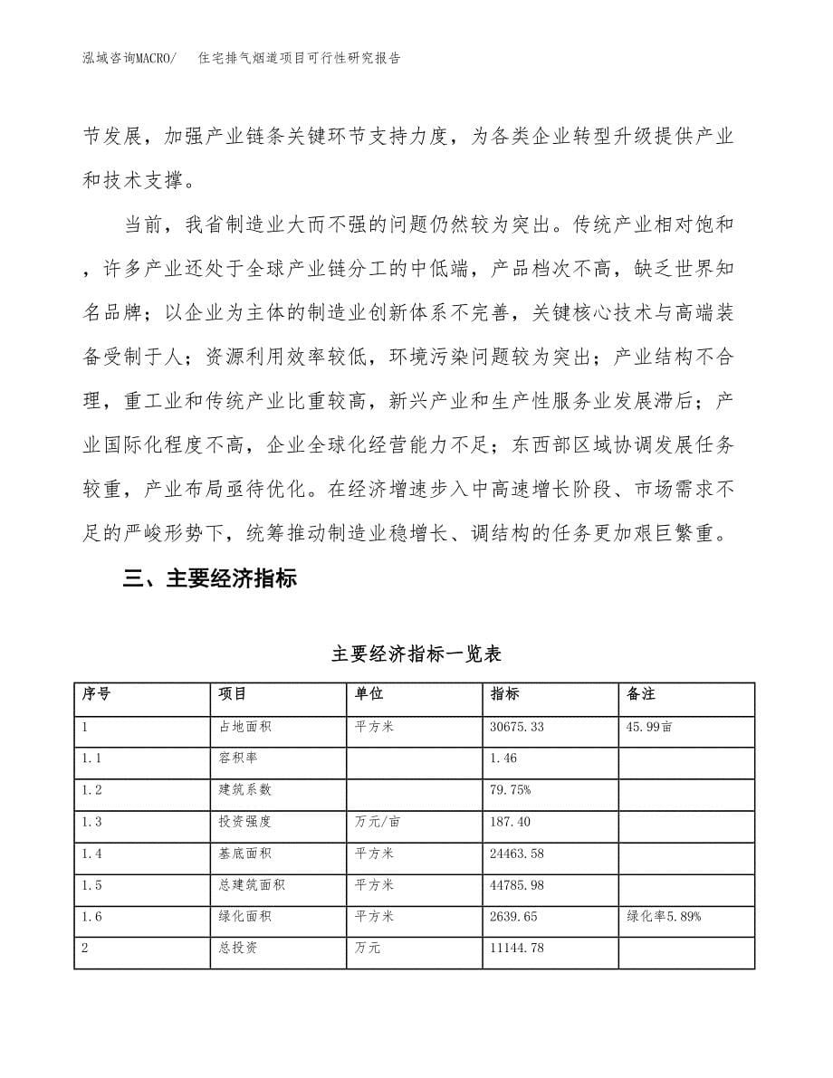 住宅排气烟道项目可行性研究报告(立项及备案申请).docx_第5页