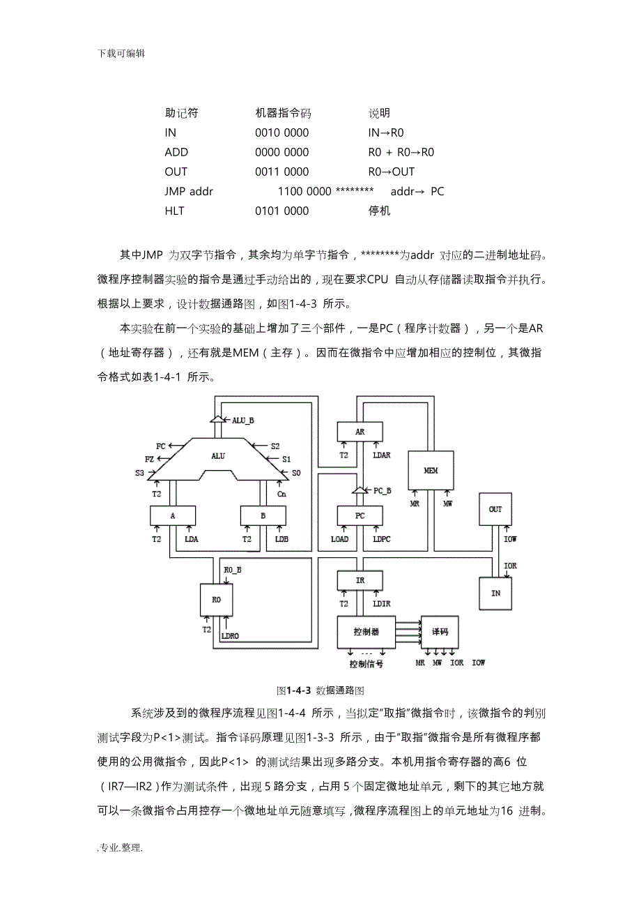 CPU_与简单模型机设计实验实验报告_第3页