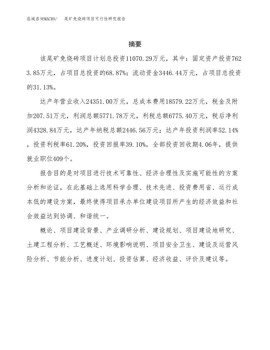 尾矿免烧砖项目可行性研究报告模板及范文.docx_第2页