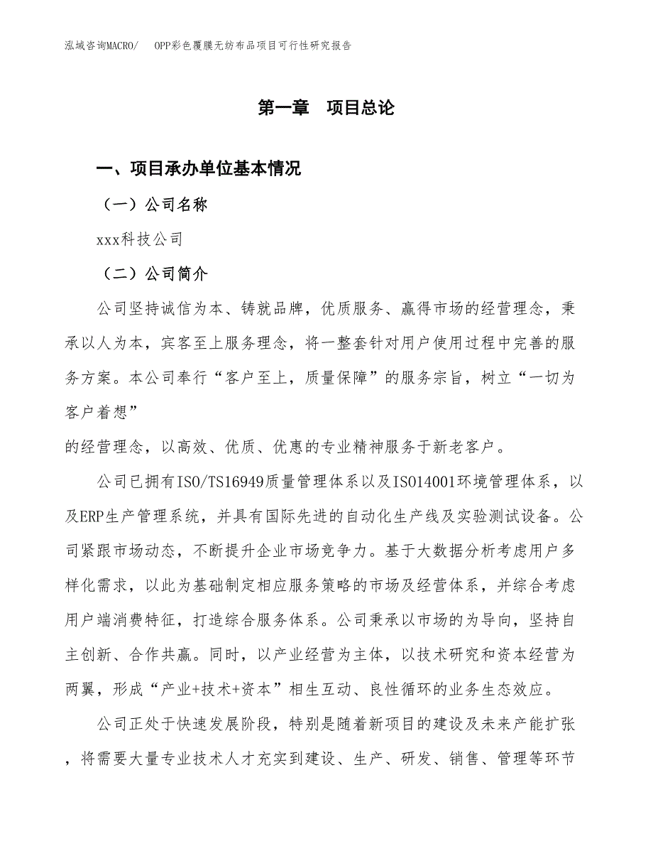 OPP彩色覆膜无纺布品项目可行性研究报告模板及范文.docx_第4页