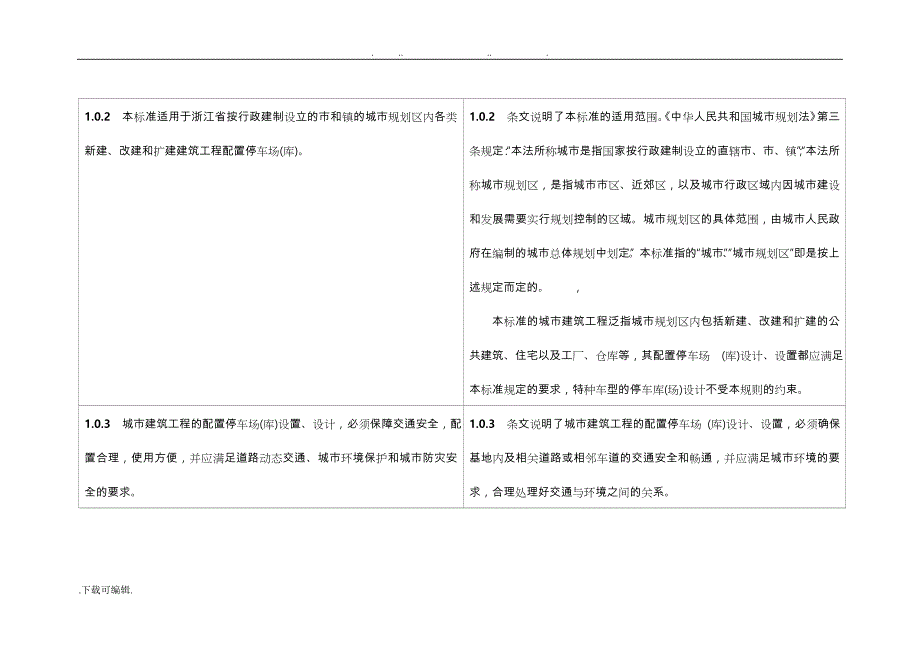 浙江城市建筑工程停车场(库)设置规则和配建标准_第3页