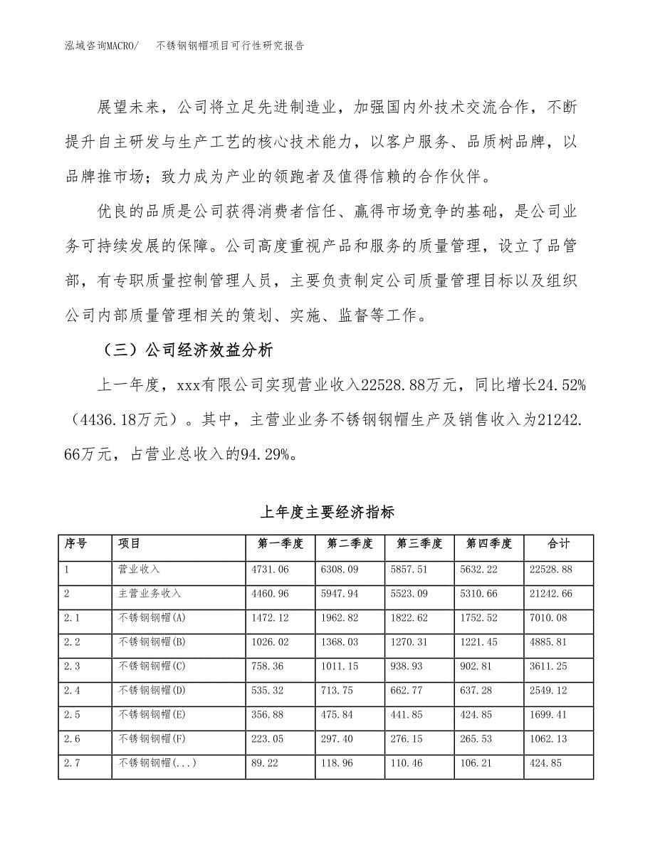 不锈钢钢帽项目可行性研究报告模板及范文.docx_第5页