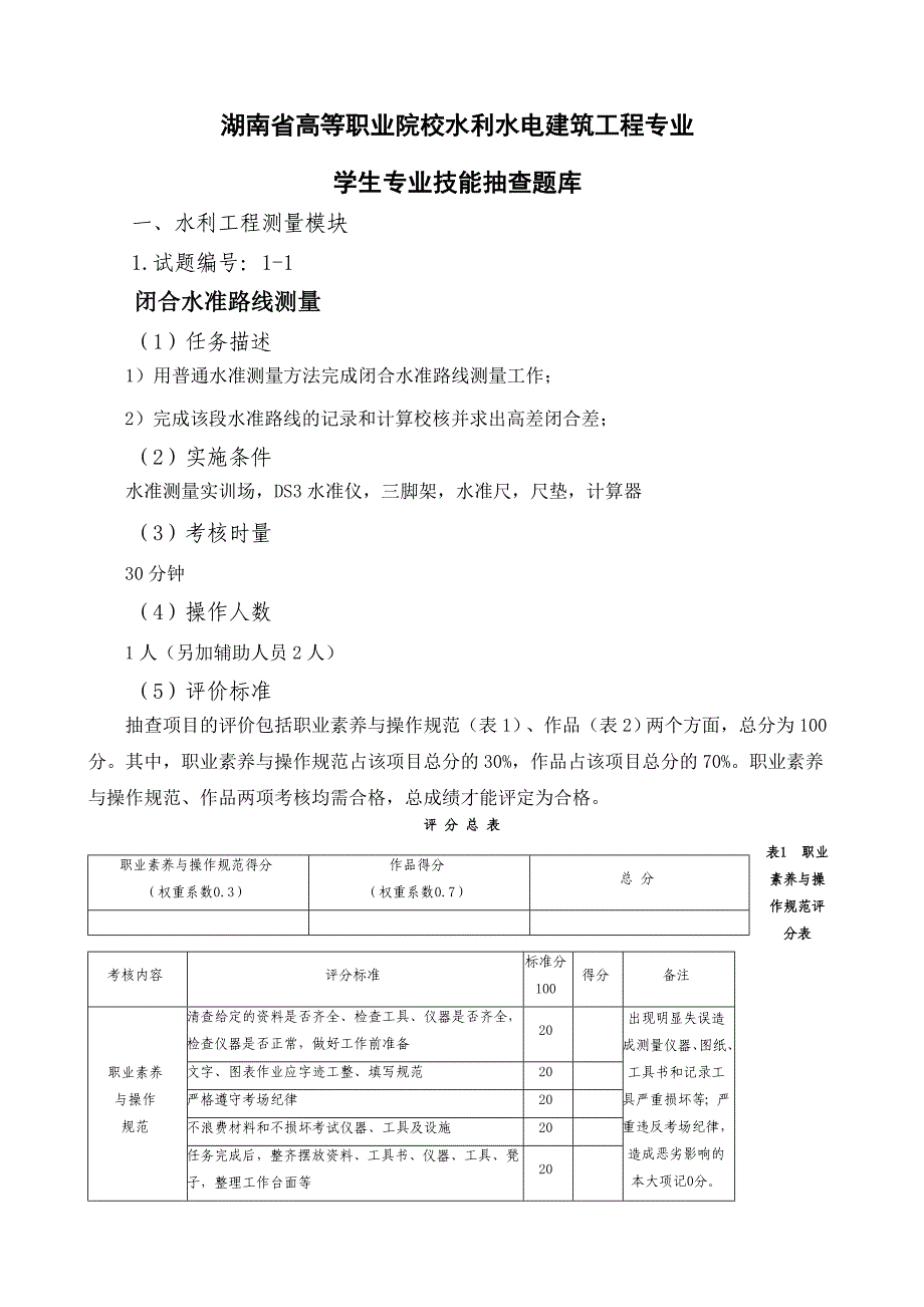 技能抽查题库测量模块资料_第1页