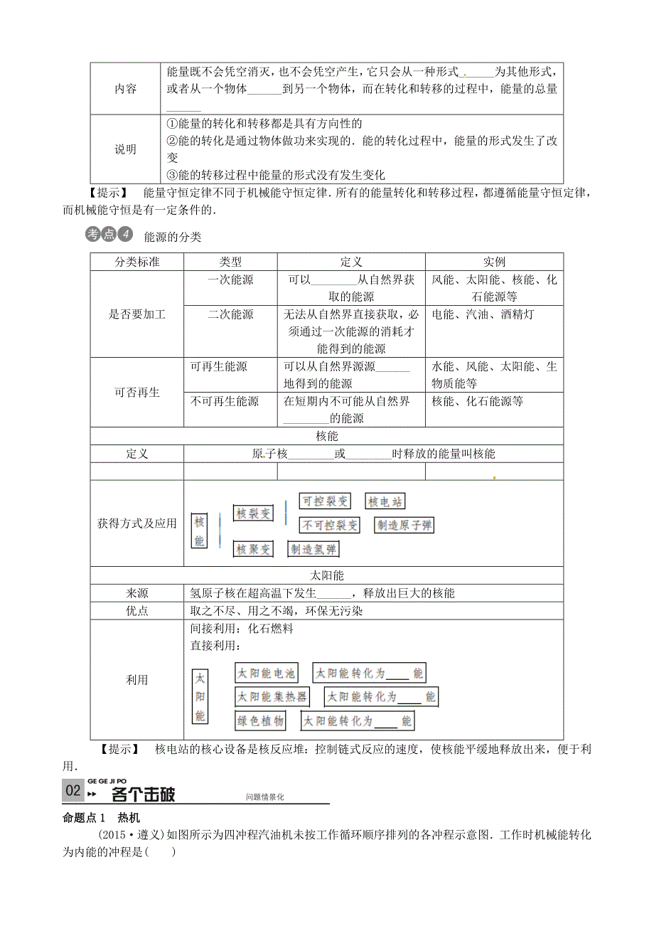 （贵州专版）2016中考物理考点复习第6讲+能量的利用+能源+能量转化（含答案）.doc_第2页