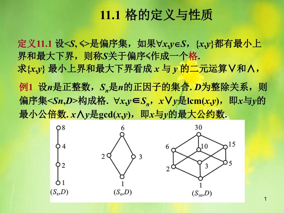 离散数学-格的定义与性质_第1页