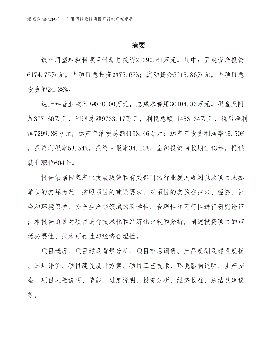 车用塑料粒料项目可行性研究报告模板及范文.docx_第2页