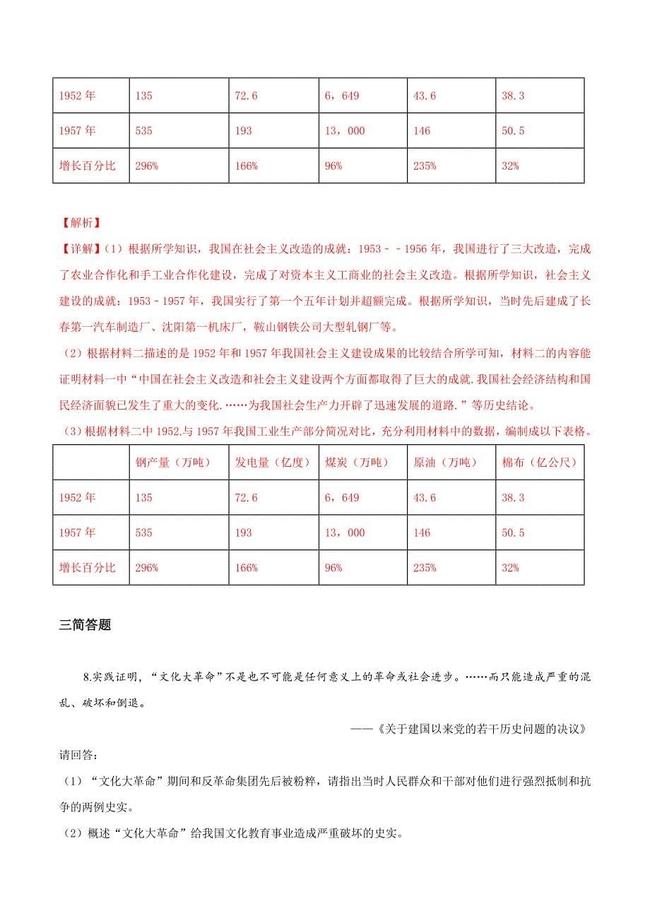 精品解析：【区级联考】宁夏石嘴山市惠农区2019届九年级3月份中考模拟历史试卷（解析版） (2).docx_第5页