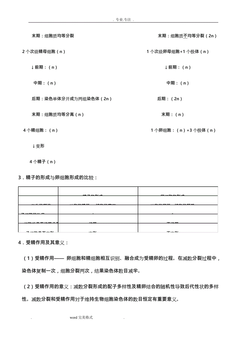 高中一年级生物必修二知识点总结_第4页