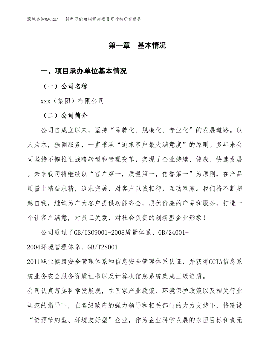 轻型万能角钢货架项目可行性研究报告模板及范文.docx_第4页