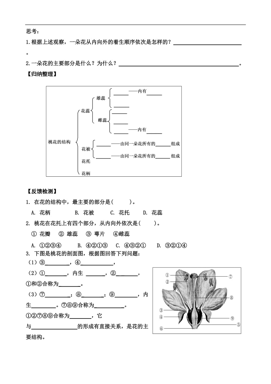 花的结构和类型学案_第2页