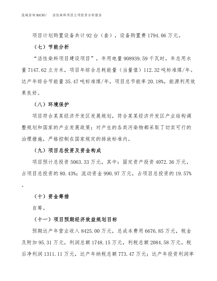 活性染料项目立项投资分析报告_第4页