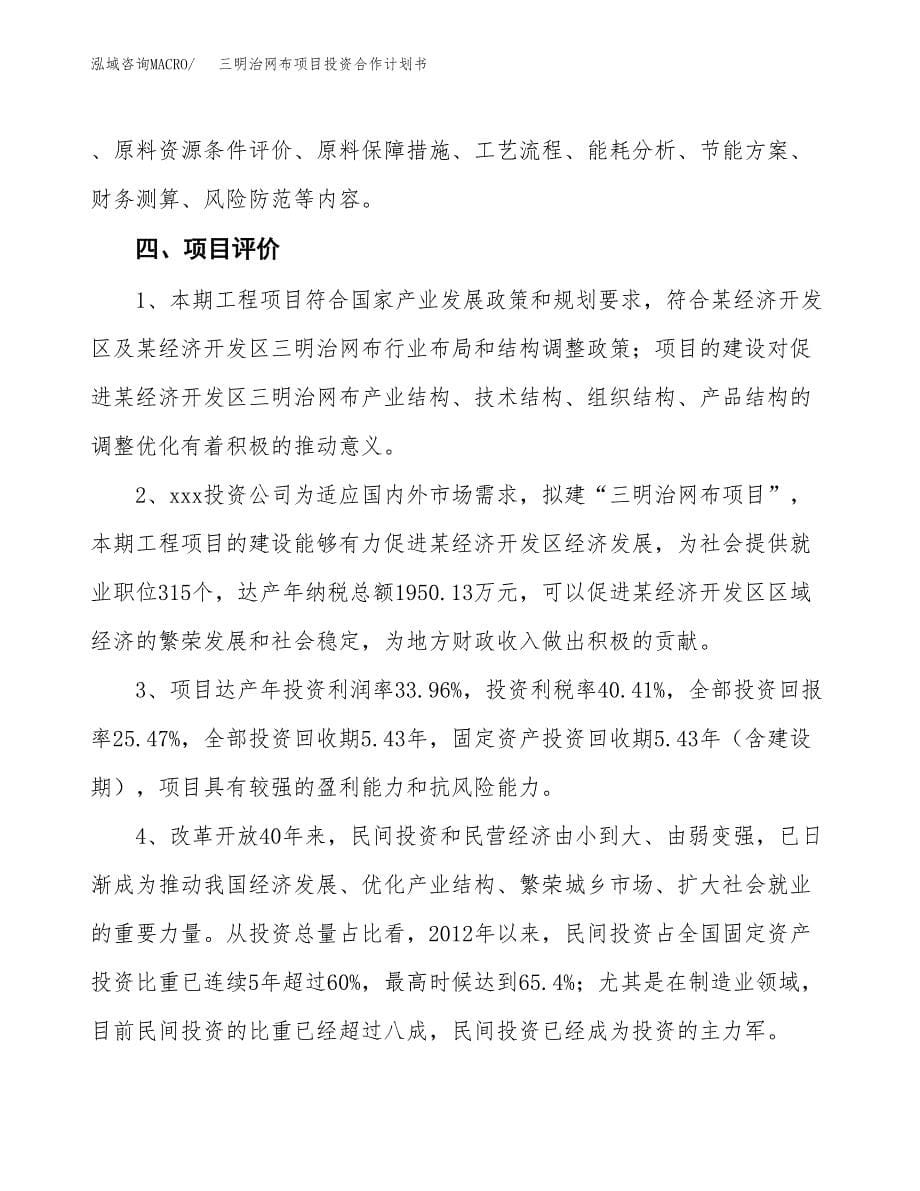 三明治网布项目投资合作计划书模板.docx_第5页