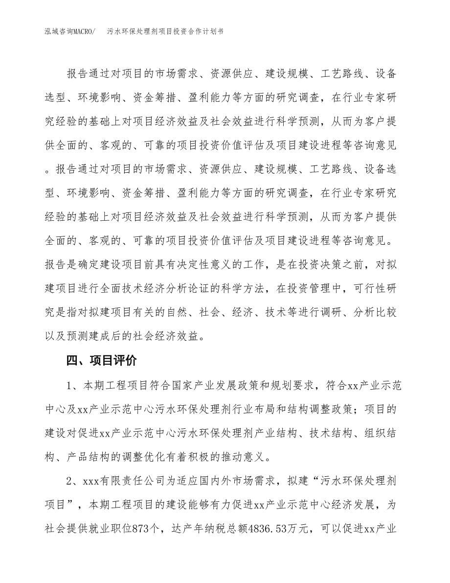 污水环保处理剂项目投资合作计划书模板.docx_第5页