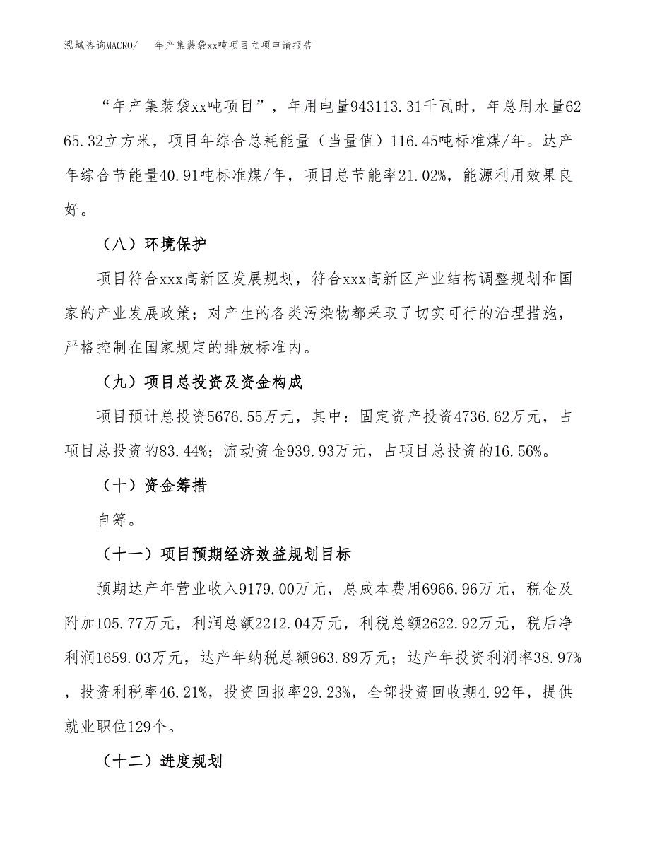 年产集装袋xx吨项目立项申请报告_第3页